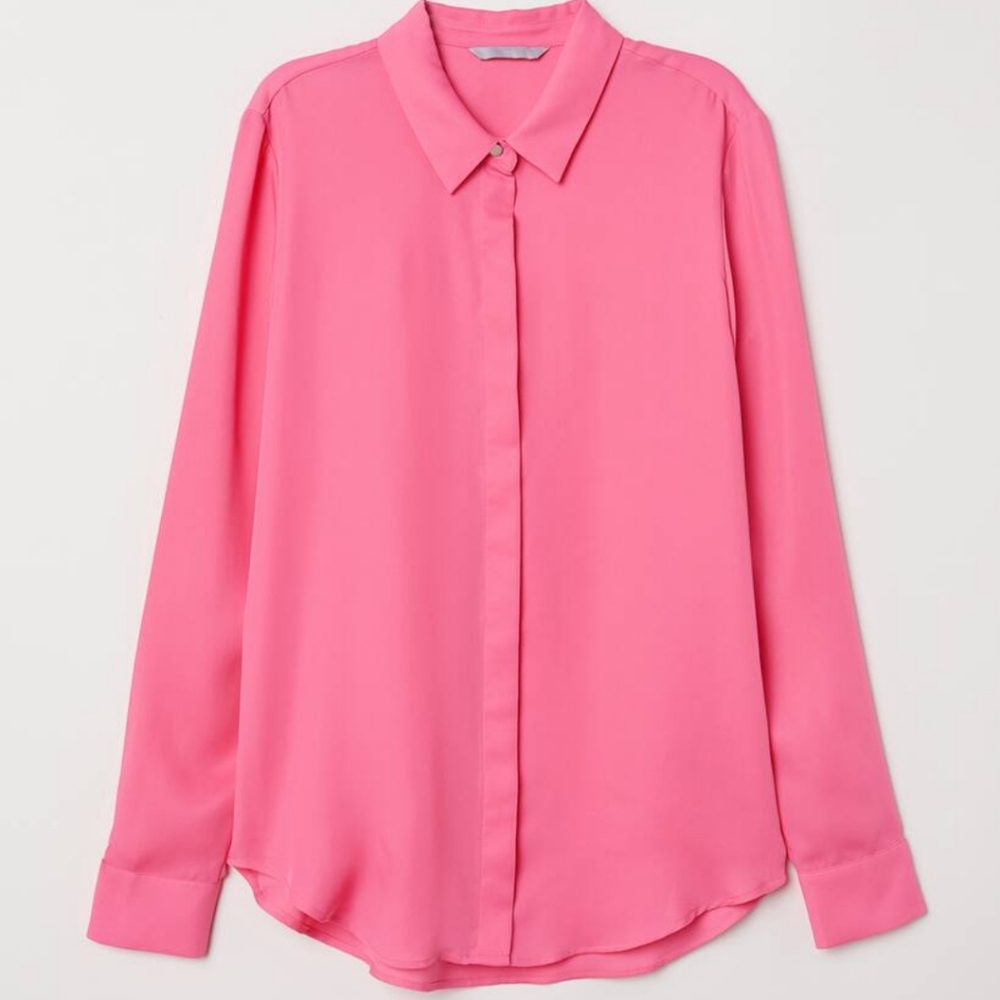 Bright pink blouse